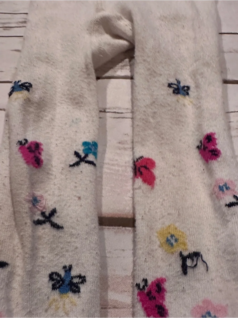 Hanna Andersson white floral leggings